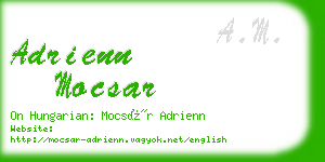 adrienn mocsar business card